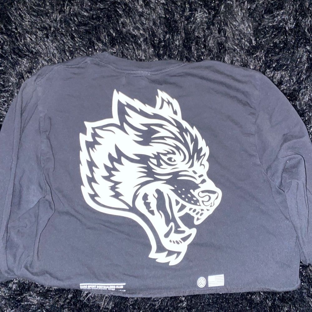 Darc Sport SHE Black Long Sleeve crop with Wolf Design